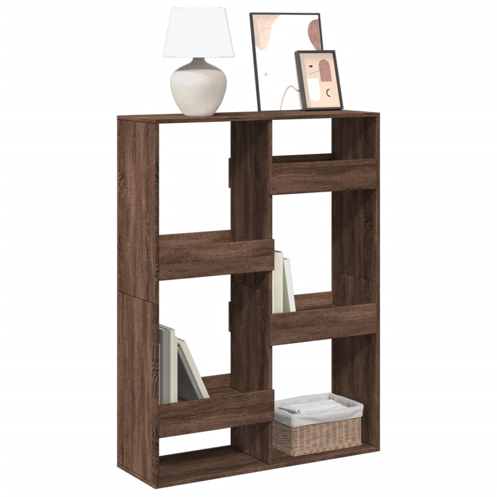 Bookshelf brown oak look 100x33x135 cm wood material