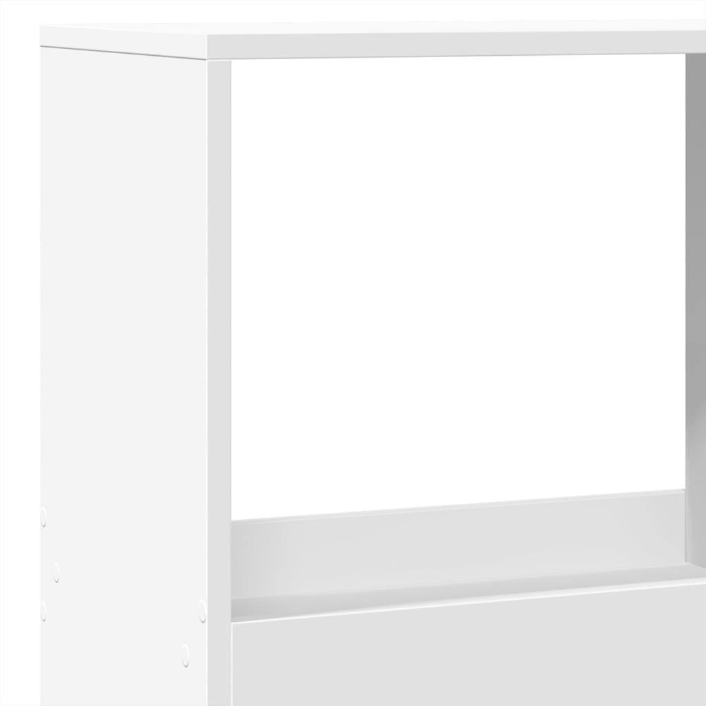 Bibliothèque blanche 100x33x175 cm en bois