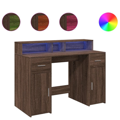Desk Braun Eichen-Optik 120 x 55 x 91 cm Engineered wood