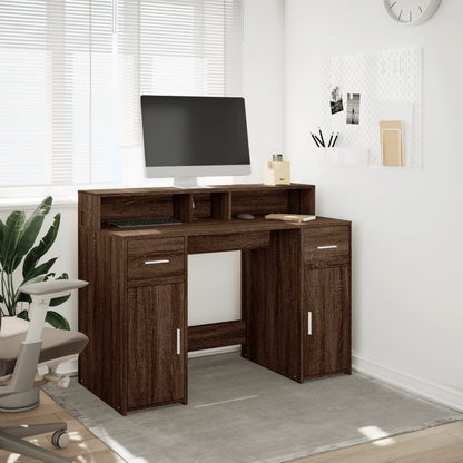 Desk Braun Eichen-Optik 120 x 55 x 91 cm Engineered wood