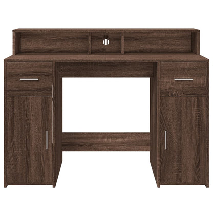 Desk Braun Eichen-Optik 120 x 55 x 91 cm Engineered wood