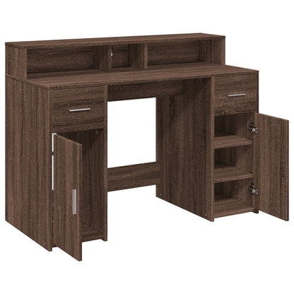 Desk Braun Eichen-Optik 120 x 55 x 91 cm Engineered wood