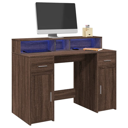 Desk Braun Eichen-Optik 120 x 55 x 91 cm Engineered wood