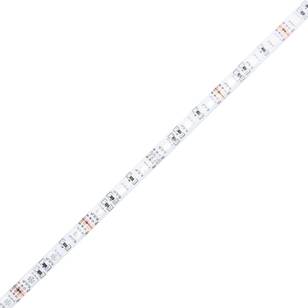 LED-Schreibtisch Weiß 200x104x91 cm Holzwerkstoff