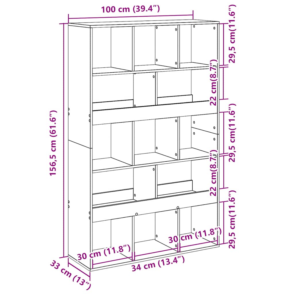 Raumteiler Schwarz 100x33x156,5 cm Holzwerkstoff