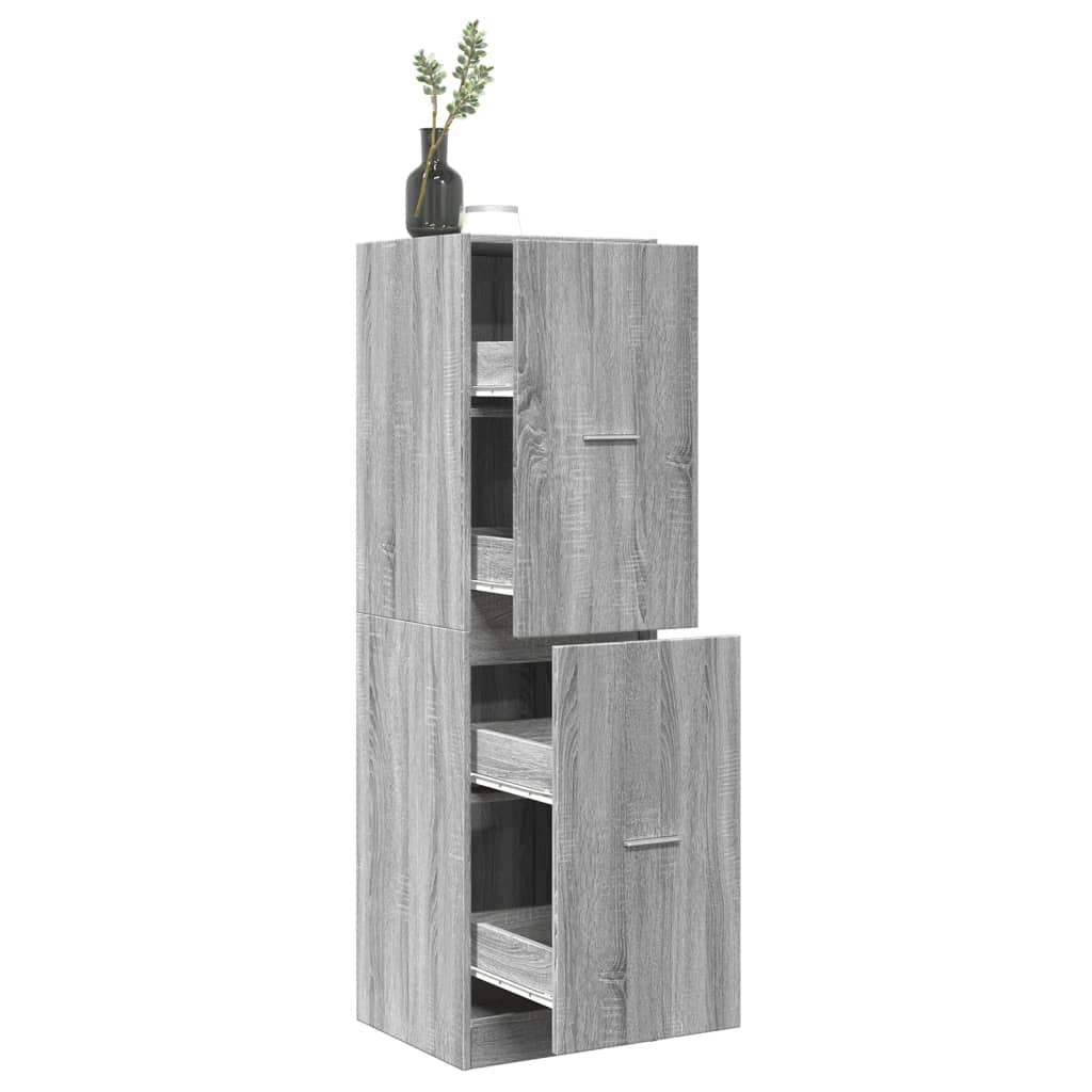 Apothekerschrank Grau Sonoma 40x41x144,5 cm Holzwerkstoff