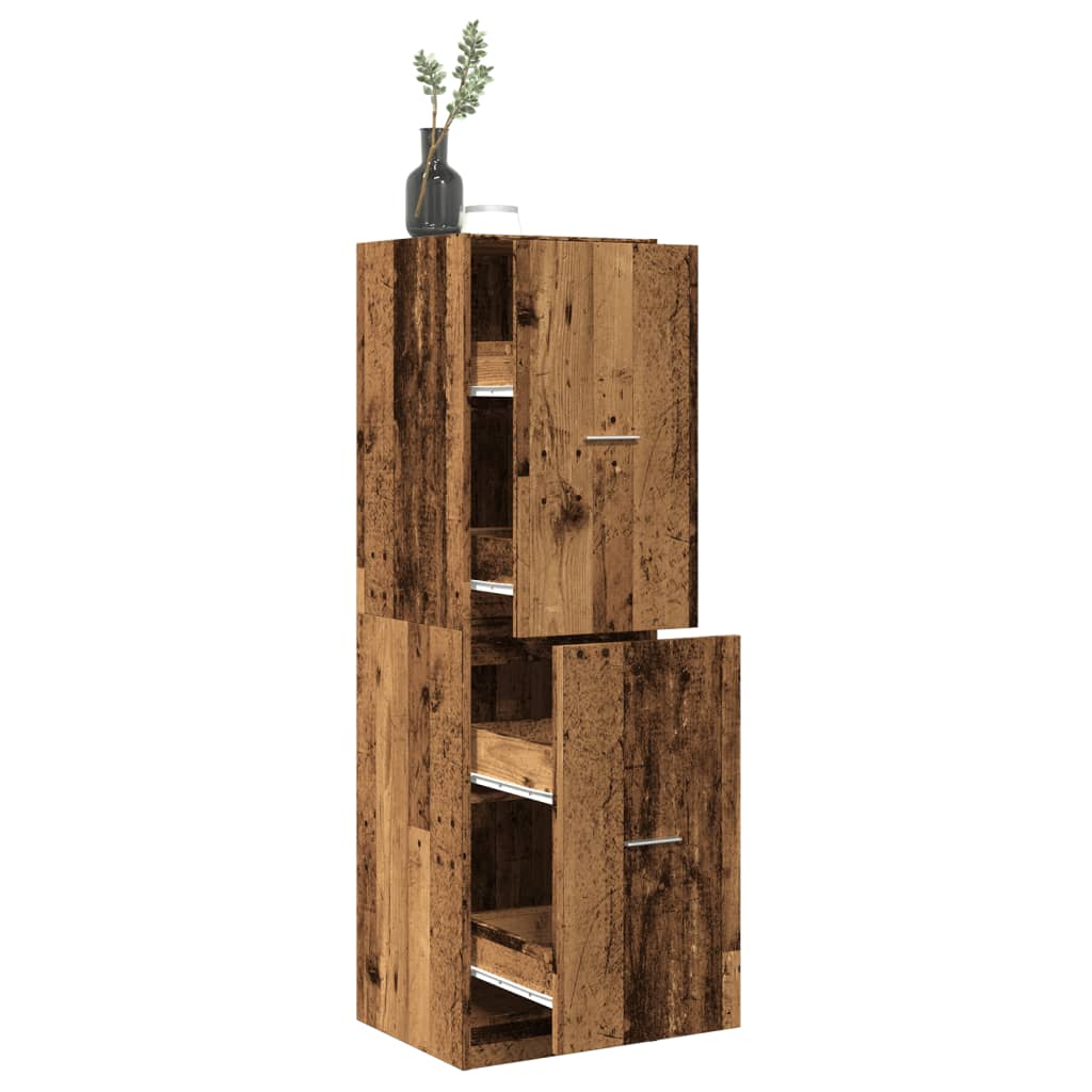 Apothekerschrank Altholz-Optik 40x41x144,5 cm Holzwerkstoff