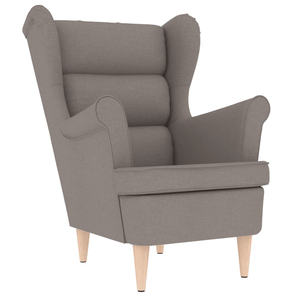 Fauteuil Taupe 74x84x100 cm tissu