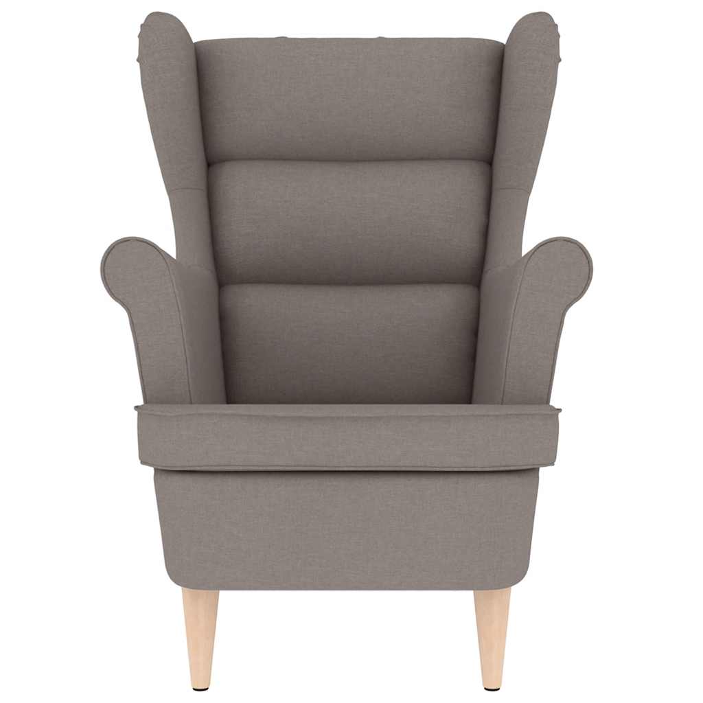 Fauteuil Taupe 74x84x100 cm tissu