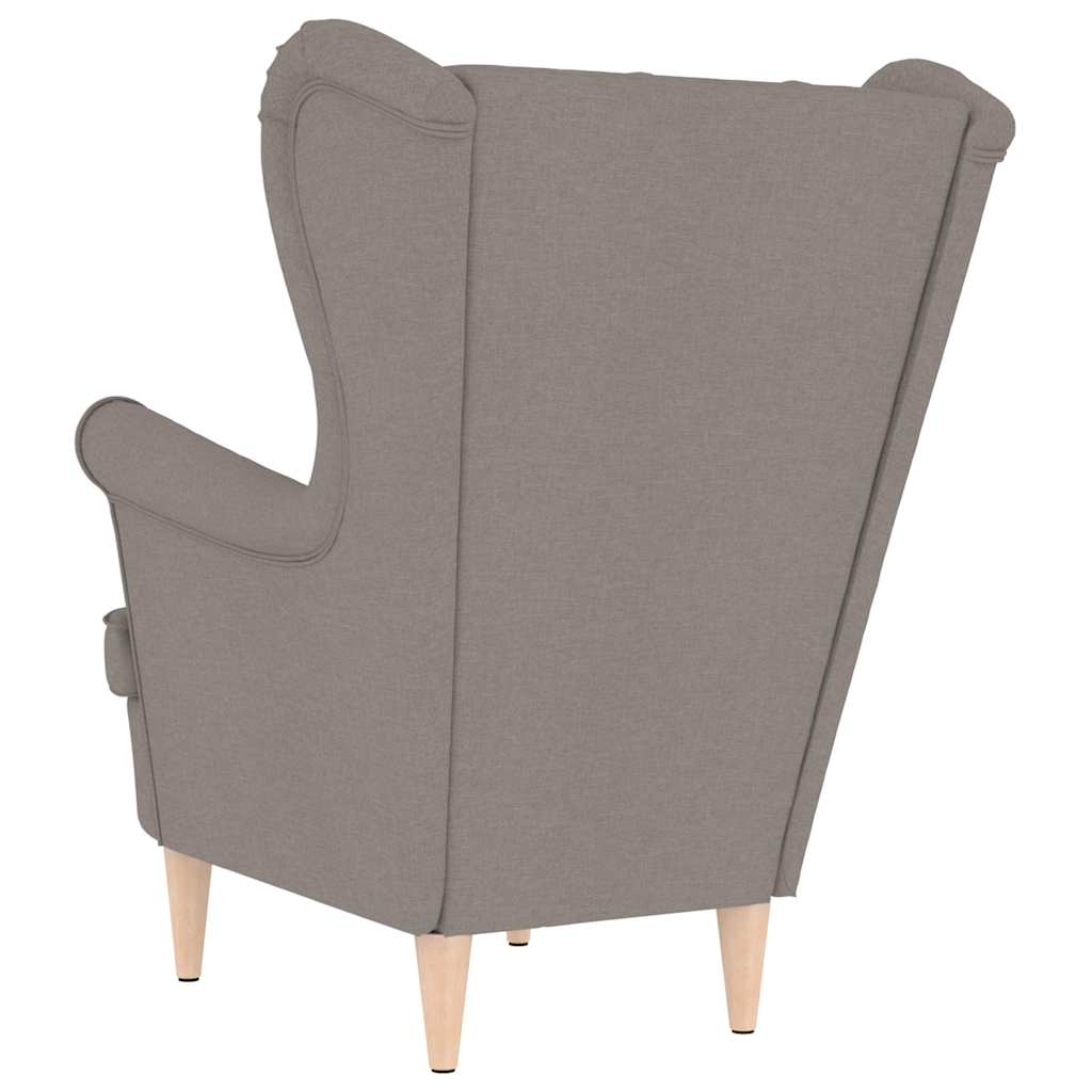 Fauteuil Taupe 74x84x100 cm tissu