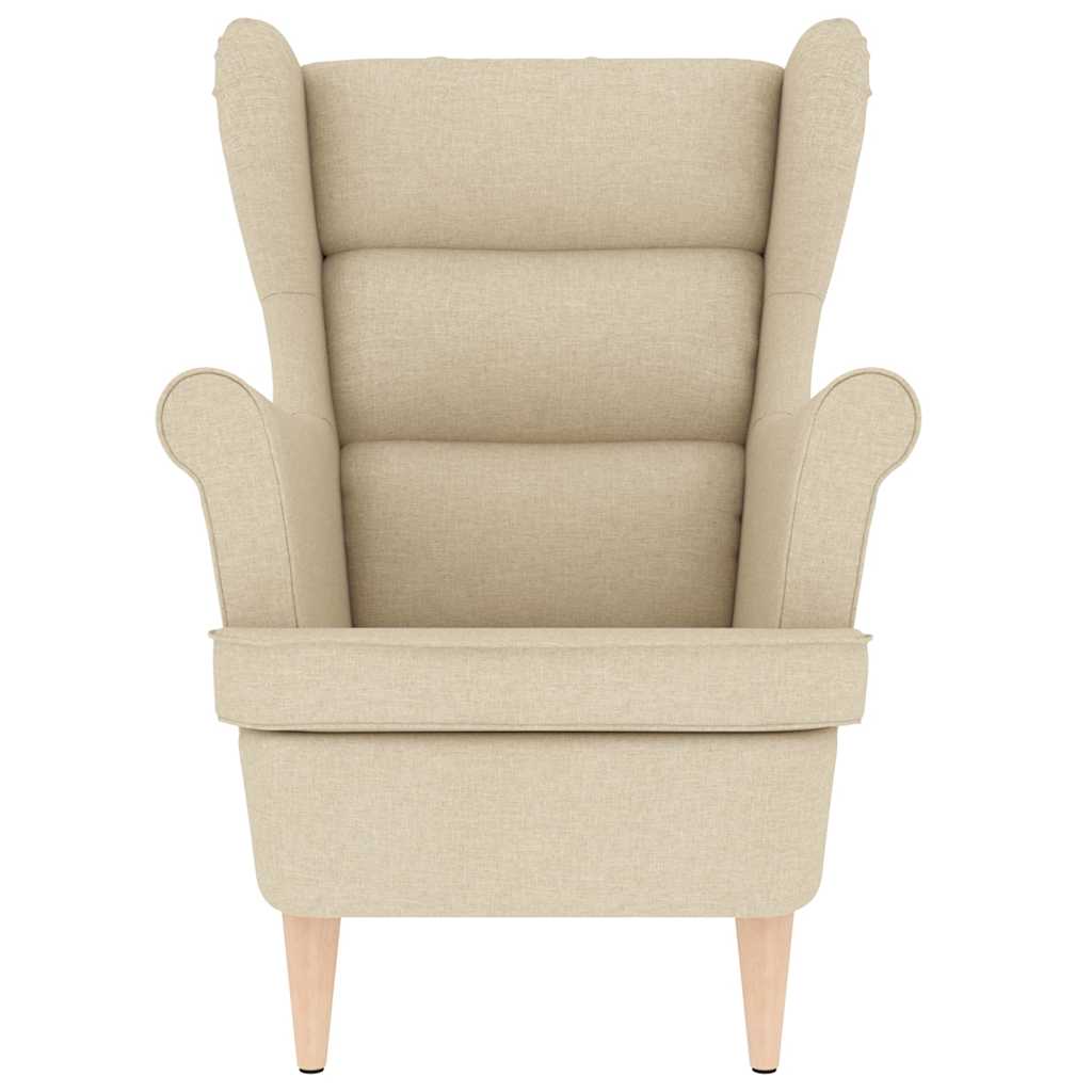 Sessel Creme 74x84x100 cm Stoff