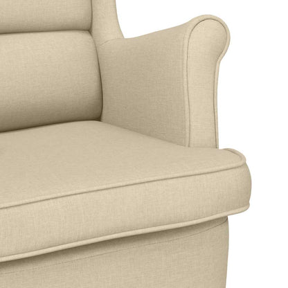 Sessel Creme 74x84x100 cm Stoff