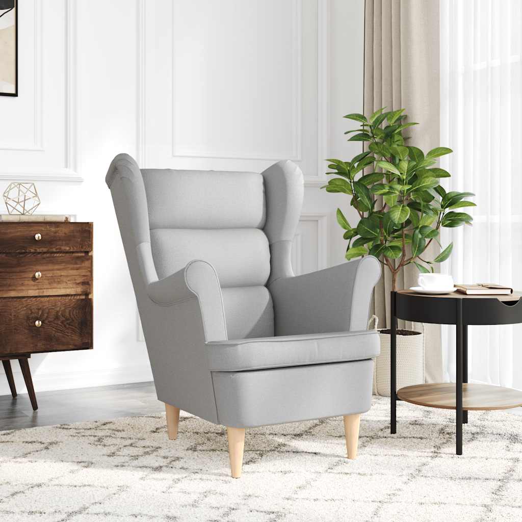 Fauteuil gris nuage 74x84x100 cm tissu