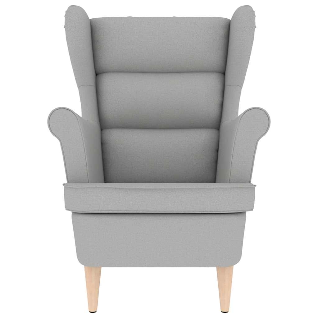 Fauteuil gris nuage 74x84x100 cm tissu