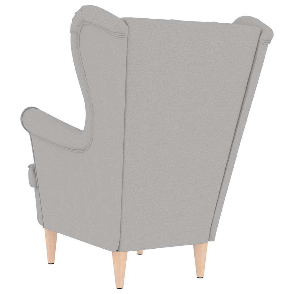 Fauteuil gris nuage 74x84x100 cm tissu