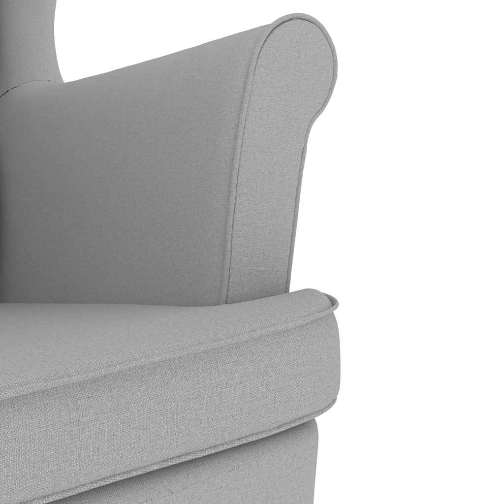 Fauteuil gris nuage 74x84x100 cm tissu