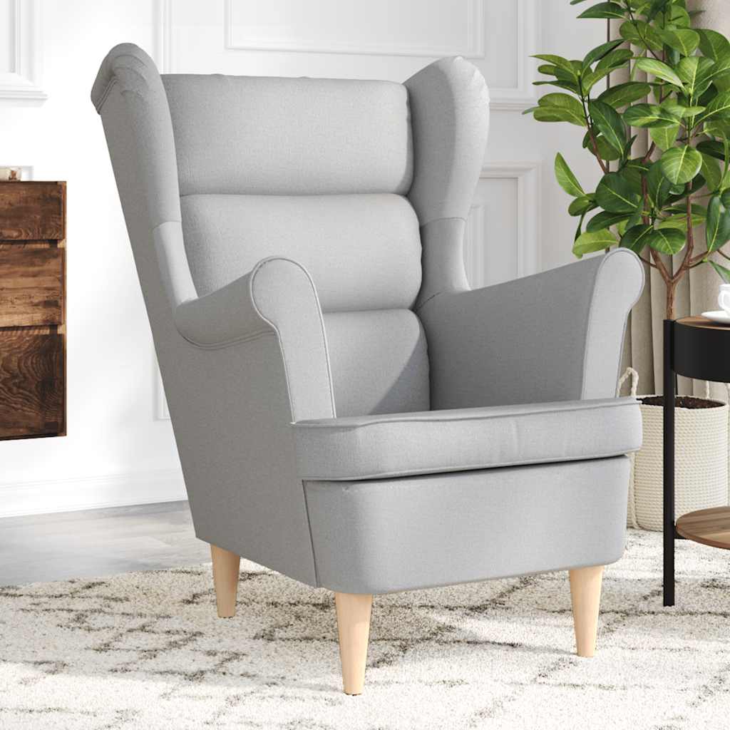 Fauteuil gris nuage 74x84x100 cm tissu