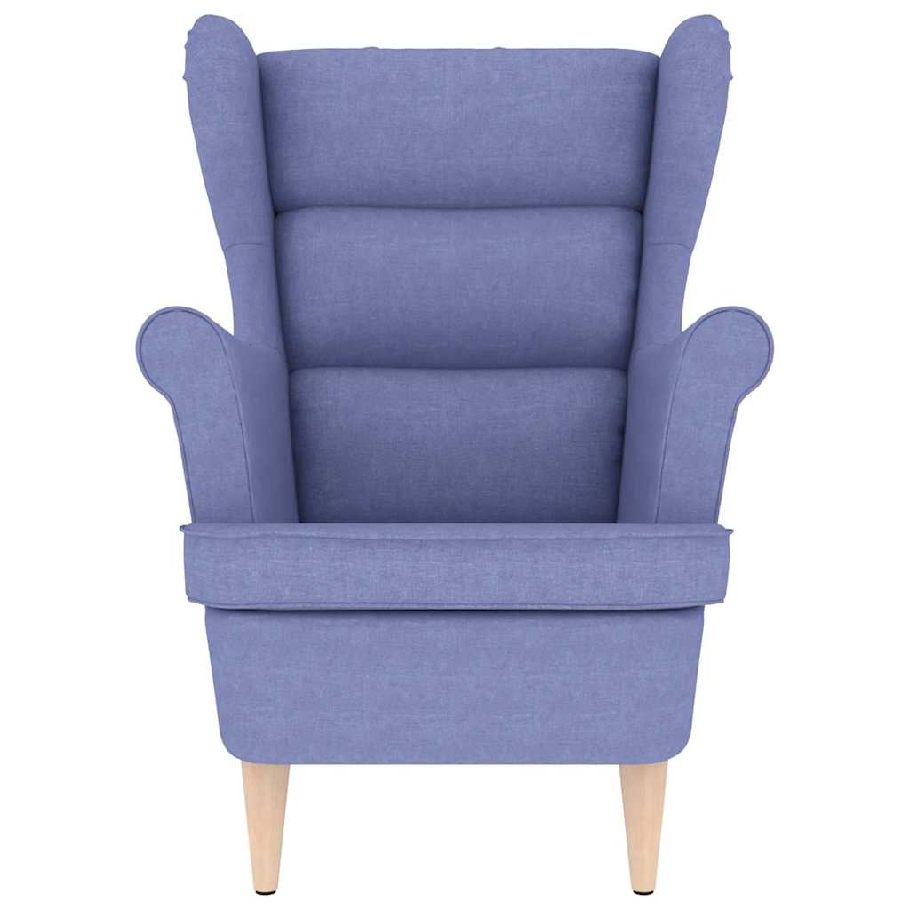 Fauteuil bleu denim 74x84x100 cm tissu