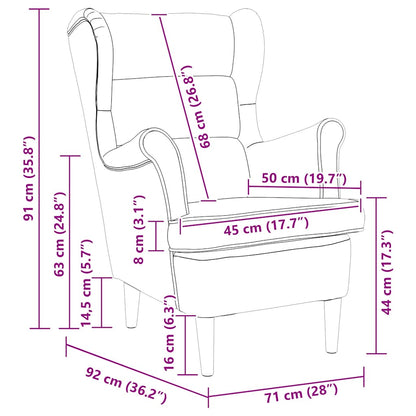 Sessel Jeansblau 74x84x100 cm Stoff