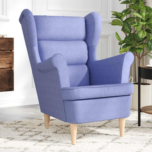 Fauteuil bleu denim 74x84x100 cm tissu