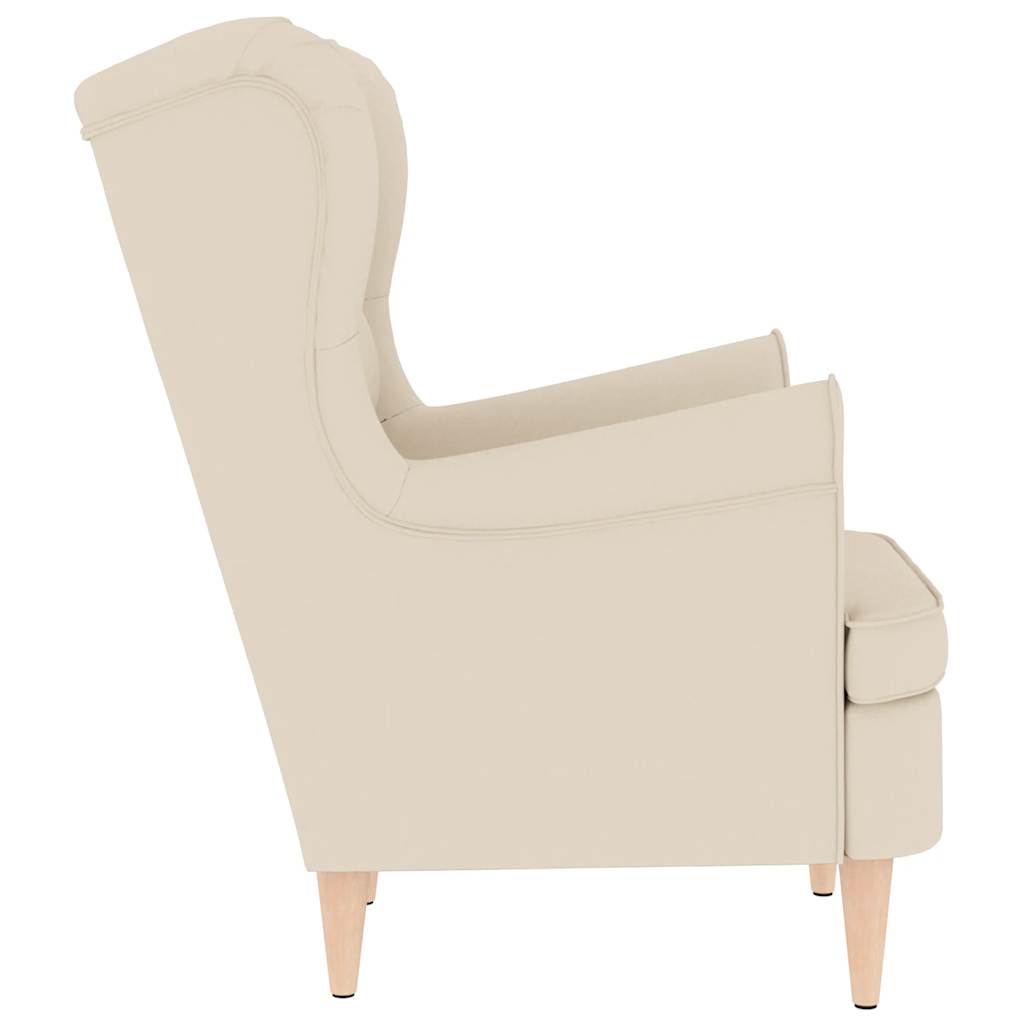 Sessel Weiß 74x84x100 cm Leinen