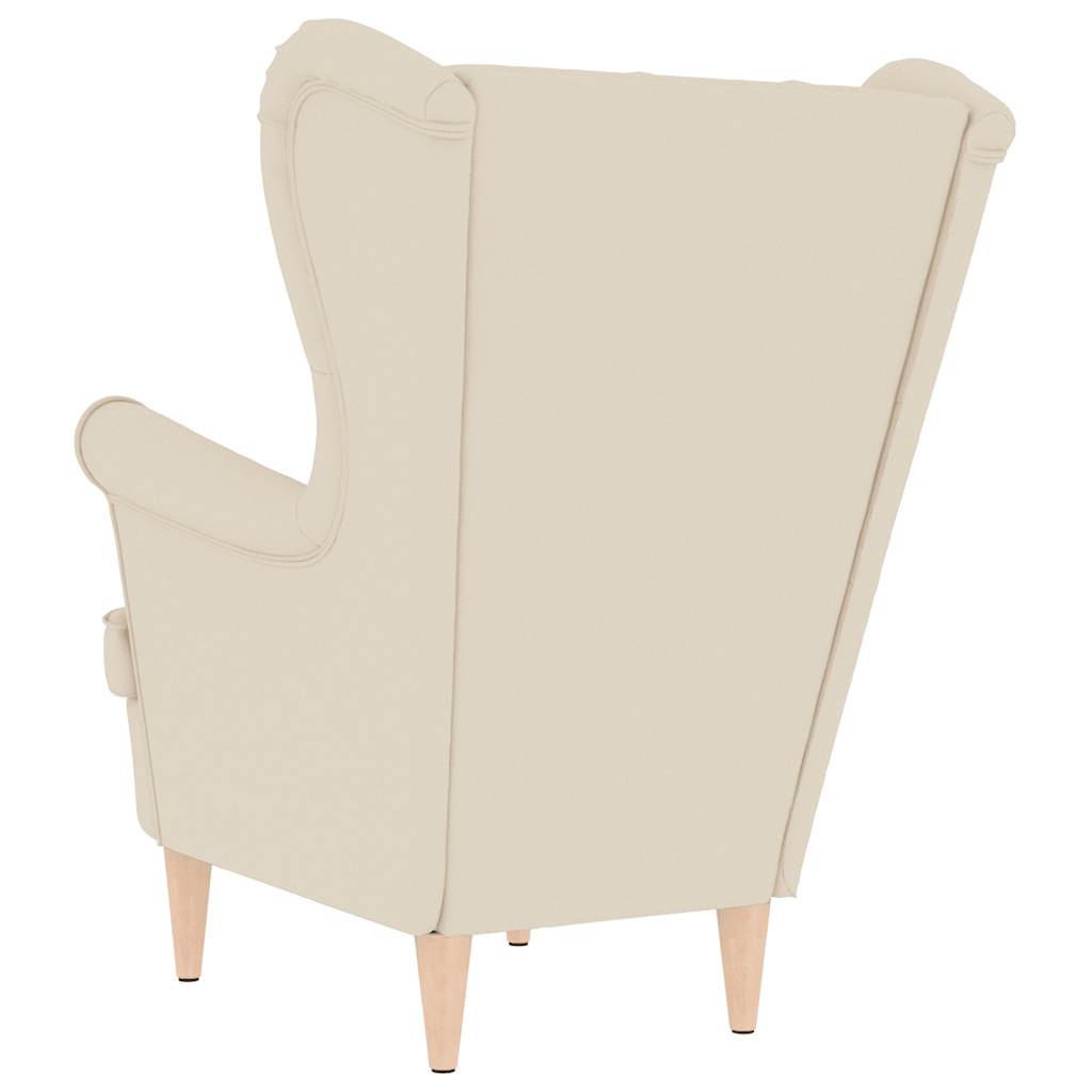 Sessel Weiß 74x84x100 cm Leinen