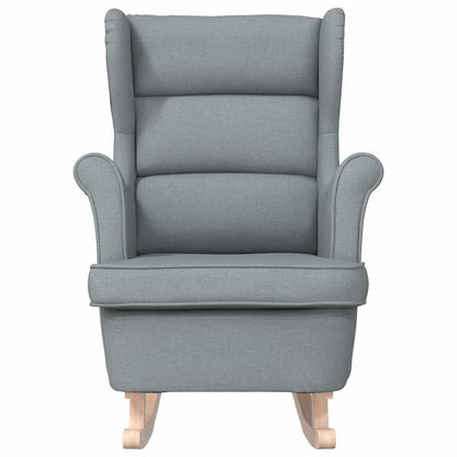 Schaukelsessel Hellgrau 74x90x102 cm Stoff