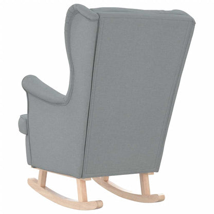Schaukelsessel Hellgrau 74x90x102 cm Stoff