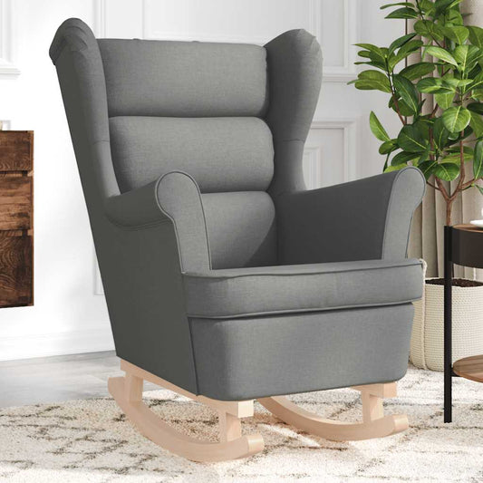 Fauteuil à bascule en tissu gris foncé 74x90x102 cm