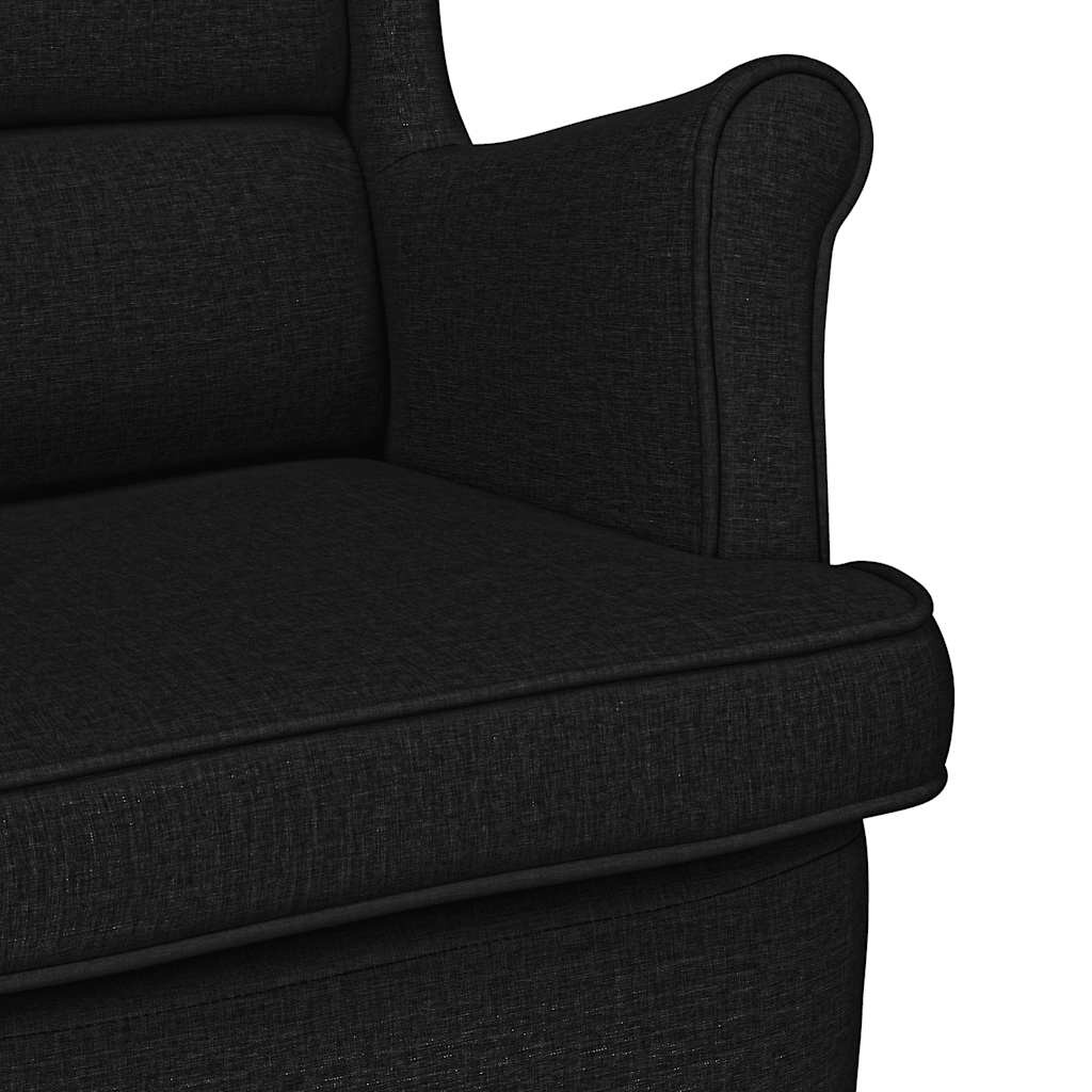 Schaukelsessel Schwarz 74x90x102 cm Stoff