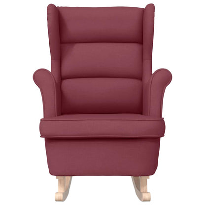 Schaukelsessel Weinrot 74x90x102 cm Stoff