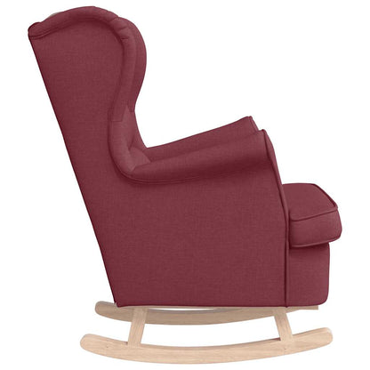 Schaukelsessel Weinrot 74x90x102 cm Stoff