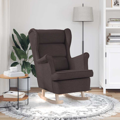 Schaukelsessel Dunkelbraun 74x90x102 cm Stoff
