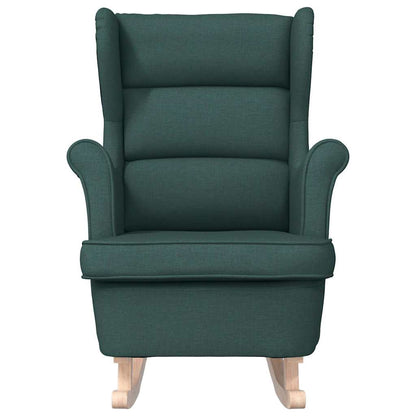 Schaukelsessel Dunkelgrün 74x90x102 cm Stoff