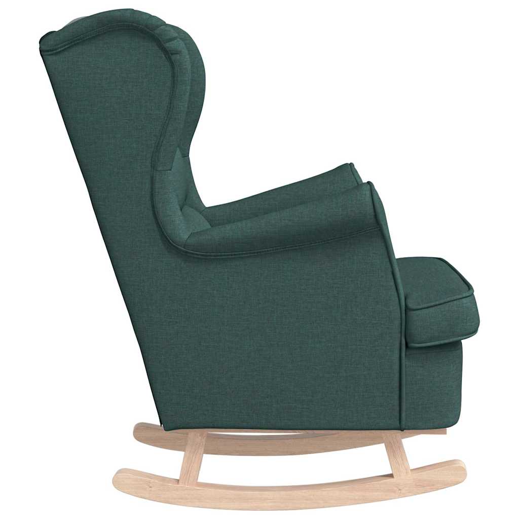 Schaukelsessel Dunkelgrün 74x90x102 cm Stoff