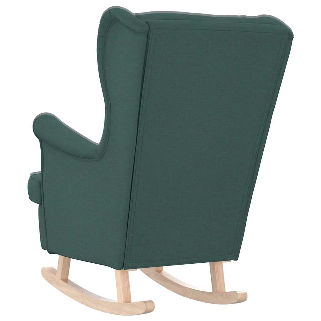 Schaukelsessel Dunkelgrün 74x90x102 cm Stoff