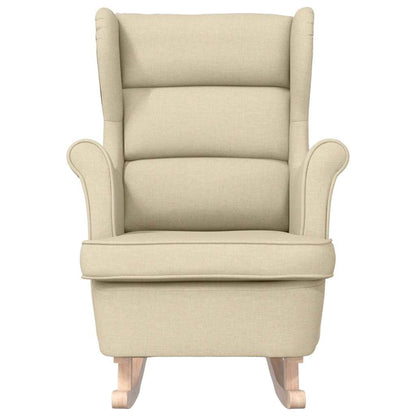Schaukelsessel Creme 74x90x102 cm Stoff