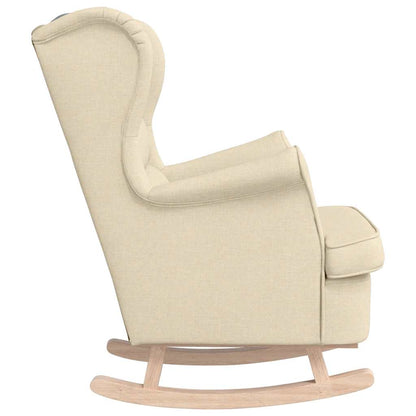 Schaukelsessel Creme 74x90x102 cm Stoff