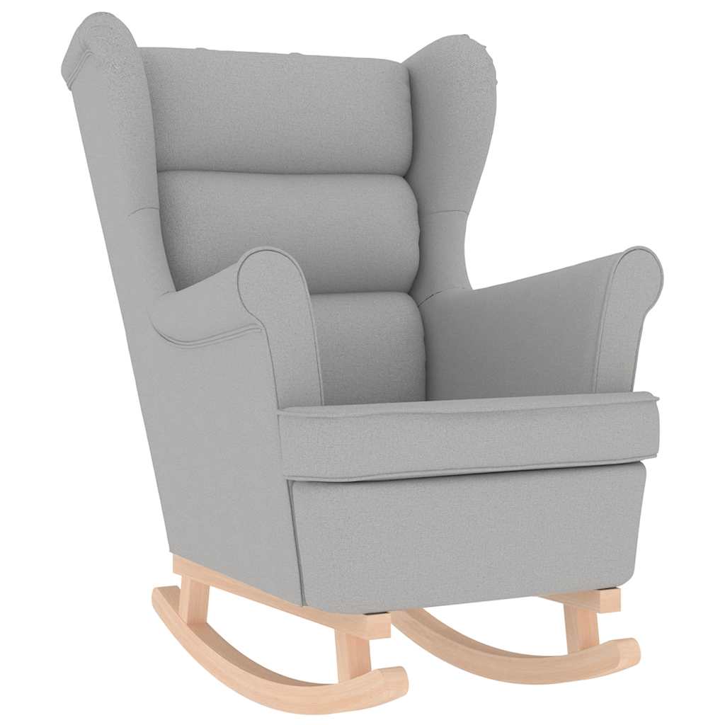 Fauteuil à bascule nuage gris 74x90x102 cm tissu