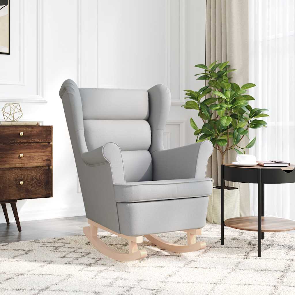 Fauteuil à bascule nuage gris 74x90x102 cm tissu