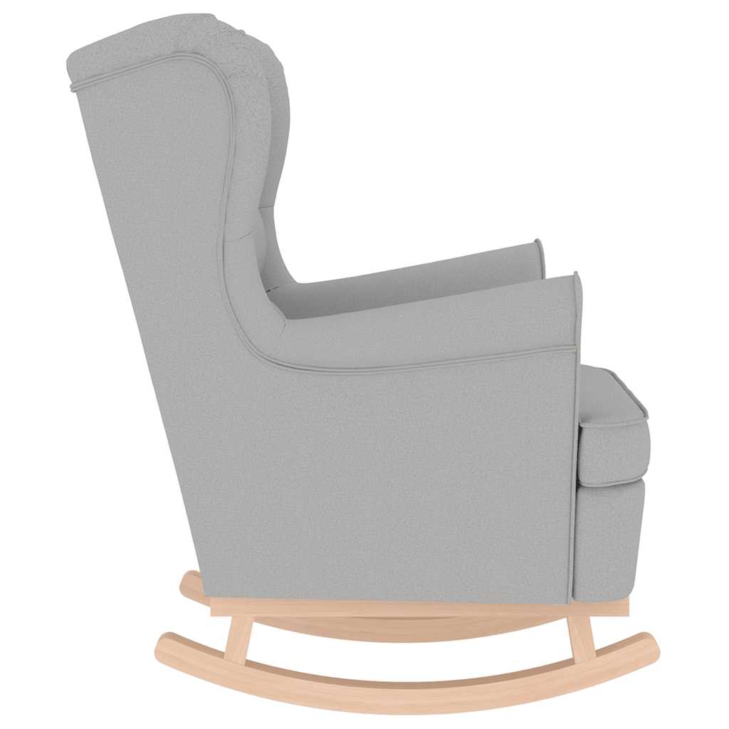Fauteuil à bascule nuage gris 74x90x102 cm tissu