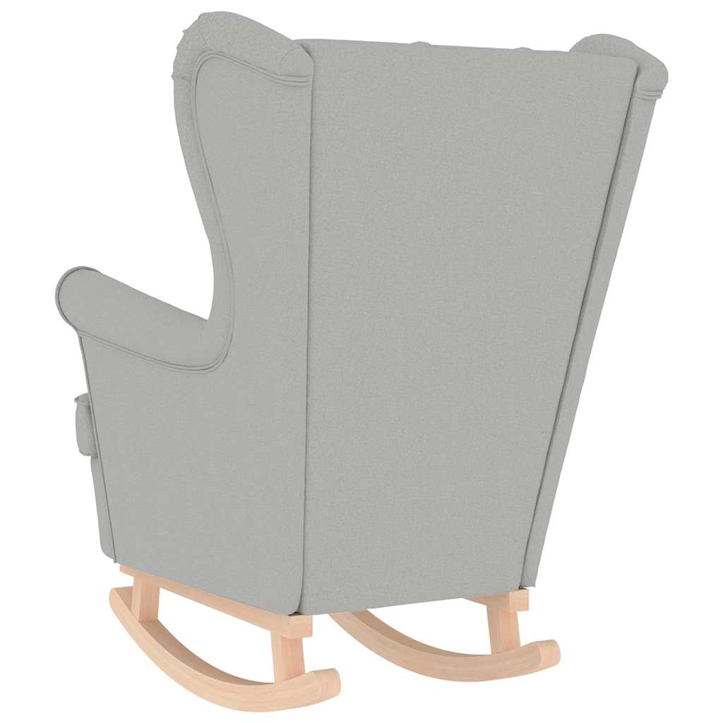Fauteuil à bascule nuage gris 74x90x102 cm tissu