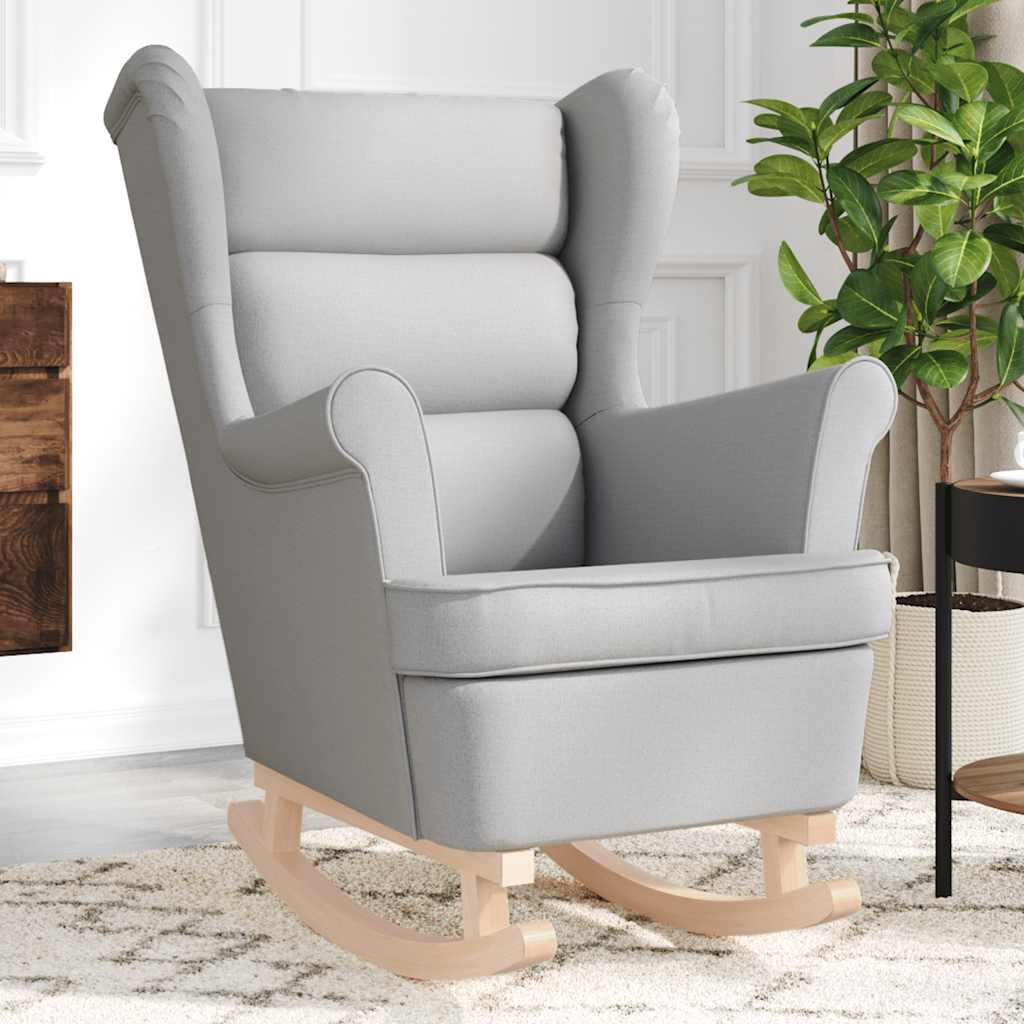 Fauteuil à bascule nuage gris 74x90x102 cm tissu