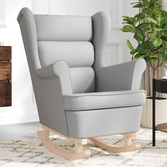 Fauteuil à bascule nuage gris 74x90x102 cm tissu