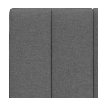 Kopfteil-Kissen "Hanko" Dunkelgrau 80 cm Stoff