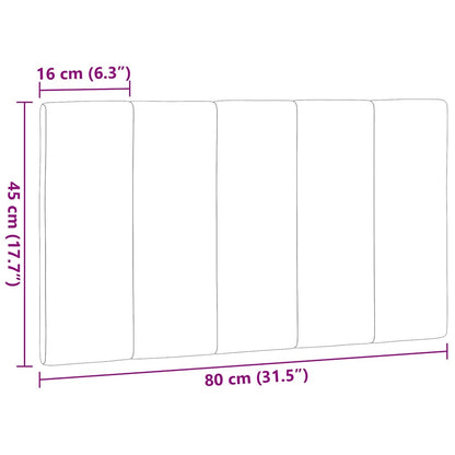 Kopfteil-Kissen "Hanko" Dunkelgrau 80 cm Stoff