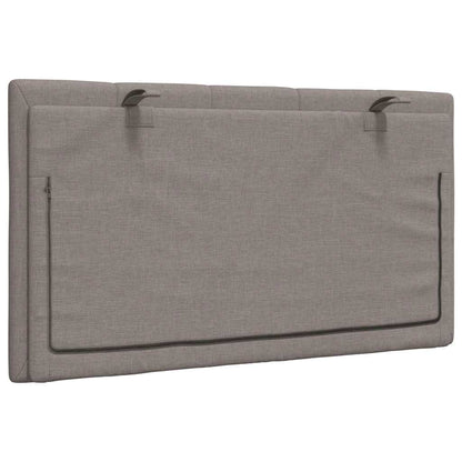 Kopfteil-Kissen "Hanko" Taupe 80 cm Stoff