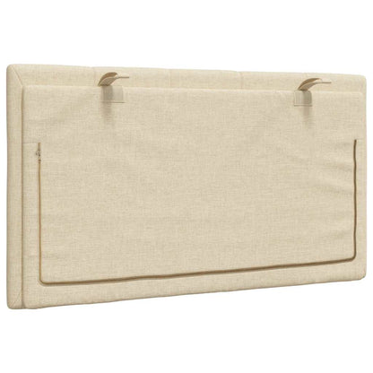 Kopfteil-Kissen "Hanko" Creme 80 cm Stoff