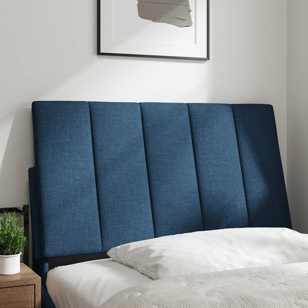 Kopfteil-Kissen "Hanko" Blau 80 cm Stoff