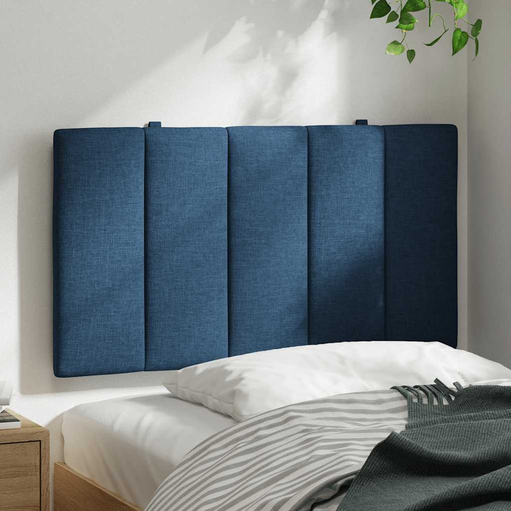 Kopfteil-Kissen "Hanko" Blau 80 cm Stoff